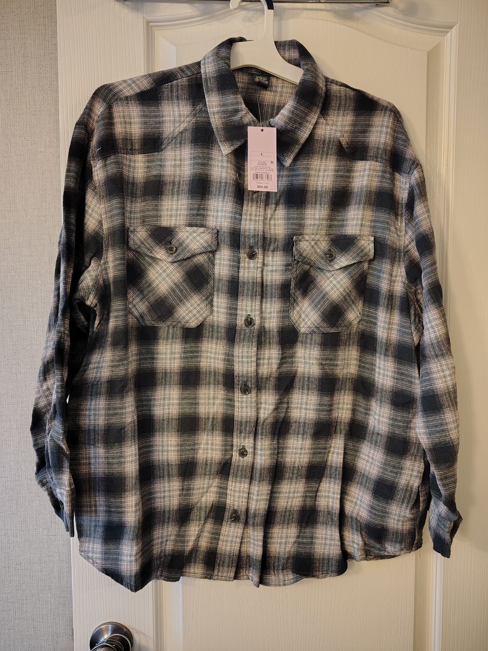wild fable Black and White Plaid Button-Down Shirt